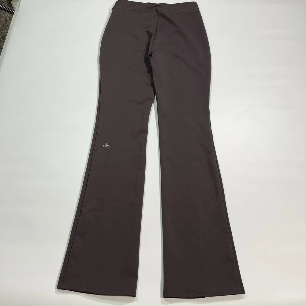 Alo Yoga Raisin High Waist Split Zip Flare Leggings